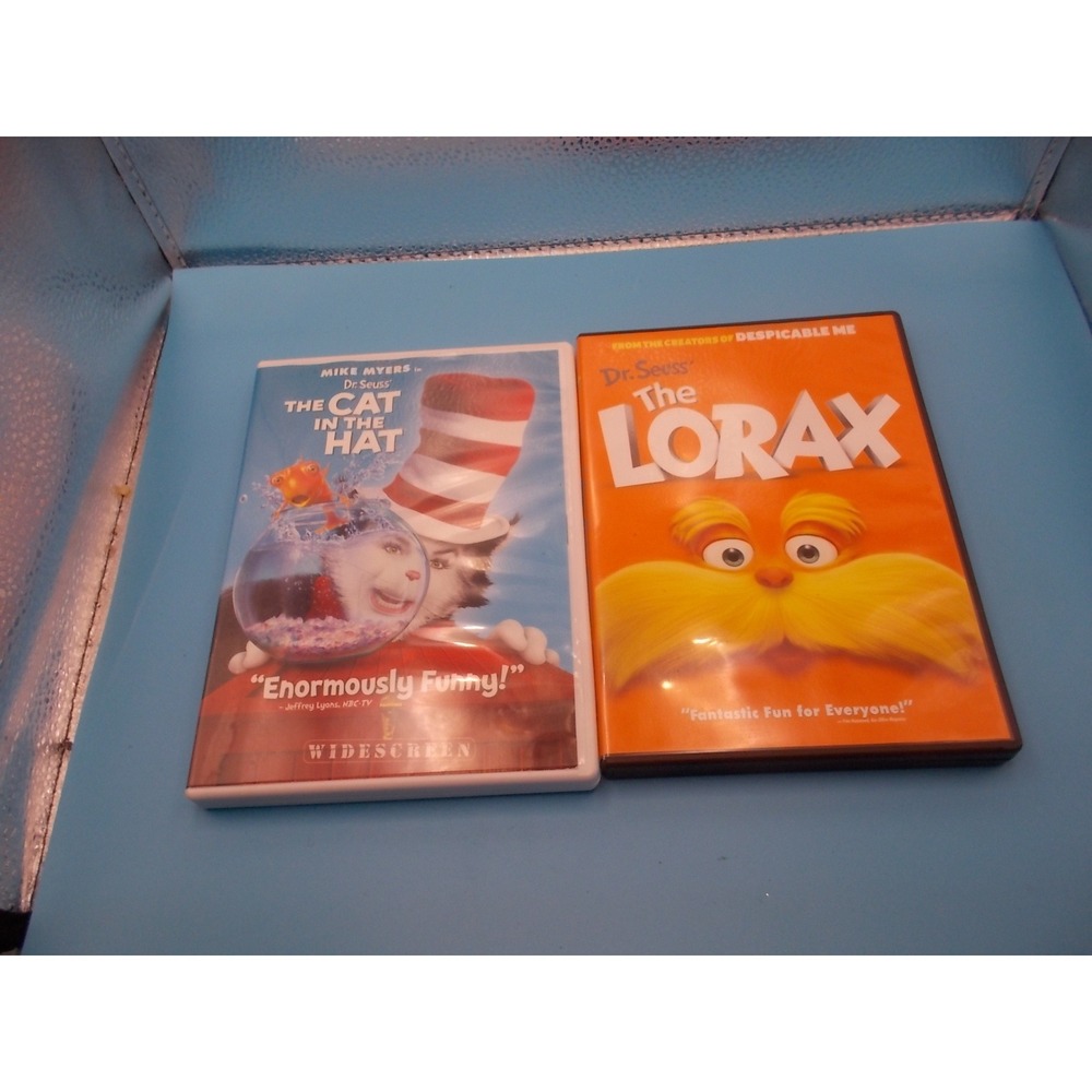 Dr. Seuss DVD Lot The Cat in the Hat Mike Myers & The Lorax Widescreen Movie Set